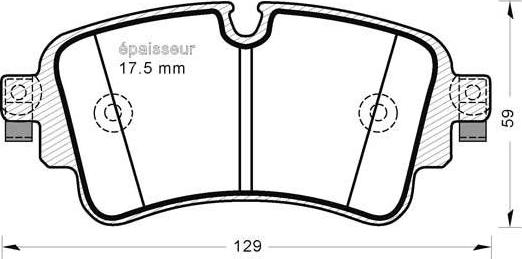 MGA 1247 - Гальмівні колодки, дискові гальма autocars.com.ua