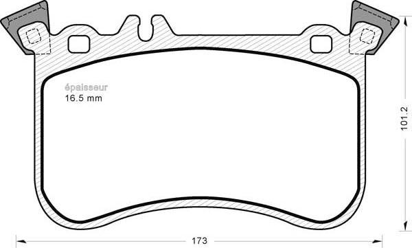 R Brake RB2042-071 - Гальмівні колодки, дискові гальма autocars.com.ua