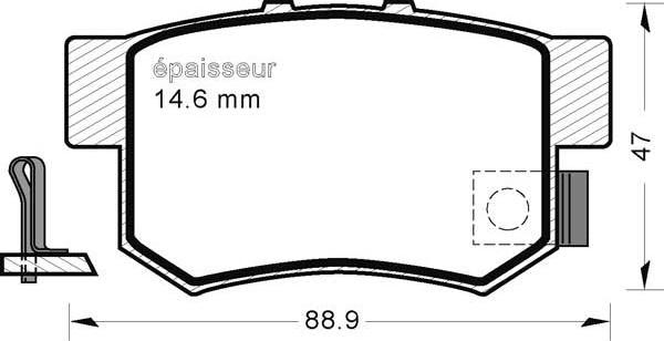 MGA 1259 - Гальмівні колодки, дискові гальма autocars.com.ua