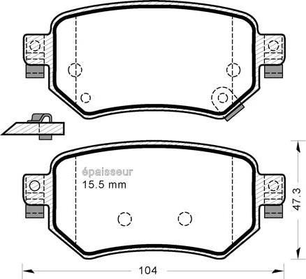 Textar 22349 154 0 5 - Тормозные колодки, дисковые, комплект avtokuzovplus.com.ua