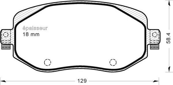 MGA 1261 - Гальмівні колодки, дискові гальма autocars.com.ua