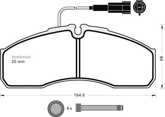 MGA 1268 - Тормозные колодки, дисковые, комплект autodnr.net