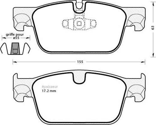 MGA 1281 - Тормозные колодки, дисковые, комплект autodnr.net