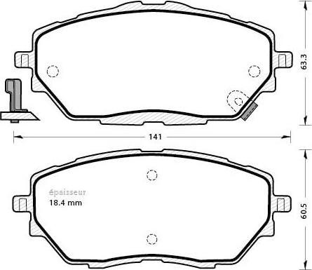 MGA 1297 - Тормозные колодки, дисковые, комплект autodnr.net