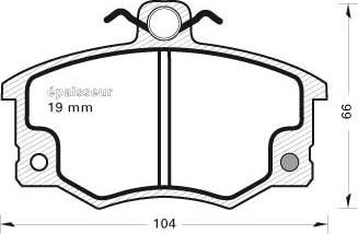 MGA 129 - Гальмівні колодки, дискові гальма autocars.com.ua