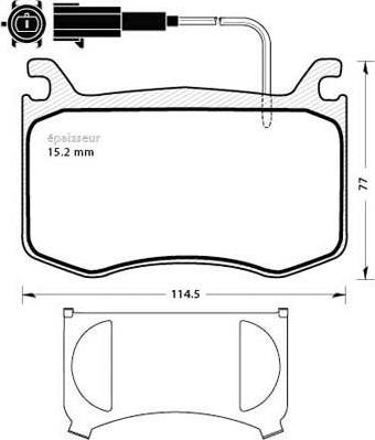 MGA 1301 - Гальмівні колодки, дискові гальма autocars.com.ua