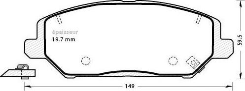 MGA 1307 - Гальмівні колодки, дискові гальма autocars.com.ua