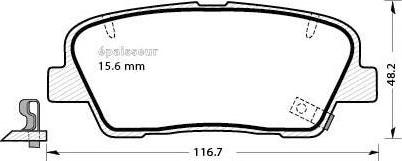 MGA 1311 - Гальмівні колодки, дискові гальма autocars.com.ua