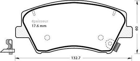 MGA 1312 - Тормозные колодки, дисковые, комплект autodnr.net