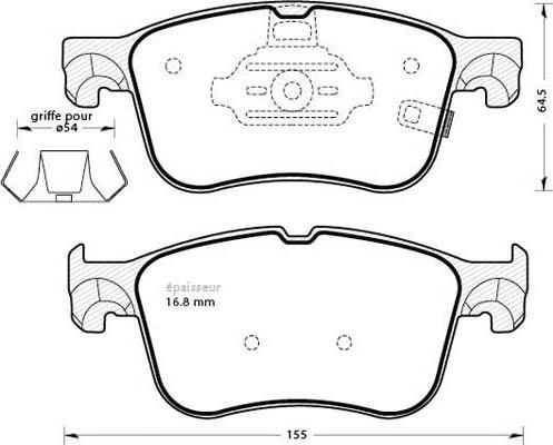 FORD 2580321 - Гальмівні колодки, дискові гальма autocars.com.ua