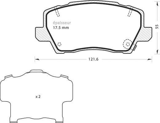 MGA 1320 - Гальмівні колодки, дискові гальма autocars.com.ua