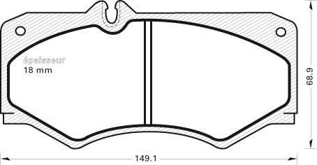 MGA 132 - Гальмівні колодки, дискові гальма autocars.com.ua