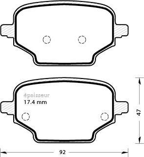 BENDIX BPD2339 - Гальмівні колодки, дискові гальма autocars.com.ua