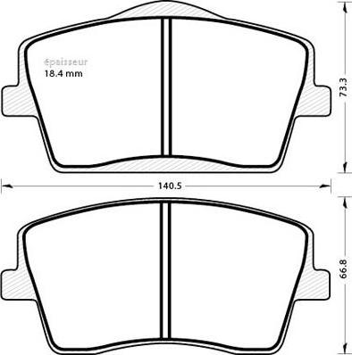 MGA 1337 - Гальмівні колодки, дискові гальма autocars.com.ua