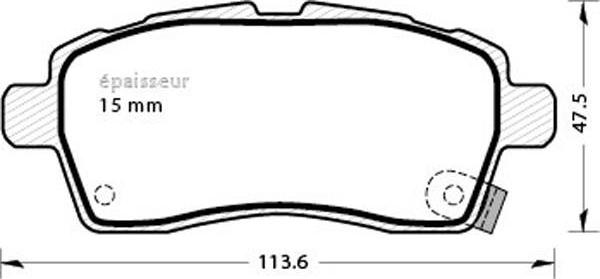 MGA 1343 - Тормозные колодки, дисковые, комплект autodnr.net