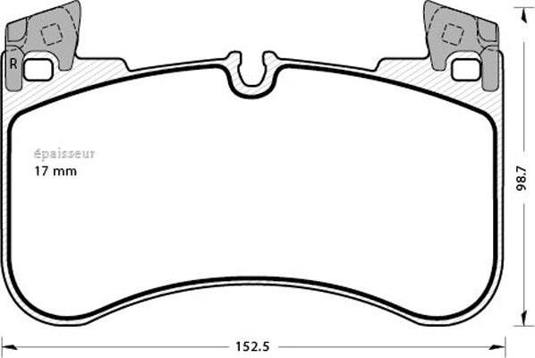 MGA 1344 - Гальмівні колодки, дискові гальма autocars.com.ua