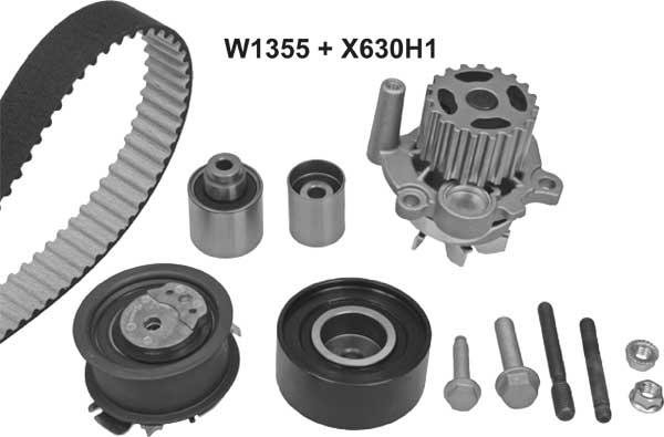 MGA 1355K4 - Водяной насос + комплект зубчатого ремня autodnr.net