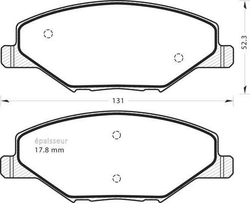 MGA 1365 - Гальмівні колодки, дискові гальма autocars.com.ua