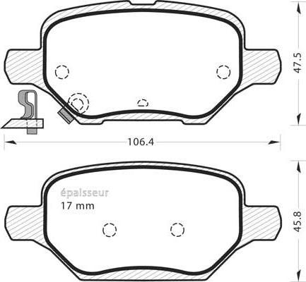 MGA 1367 - Гальмівні колодки, дискові гальма autocars.com.ua