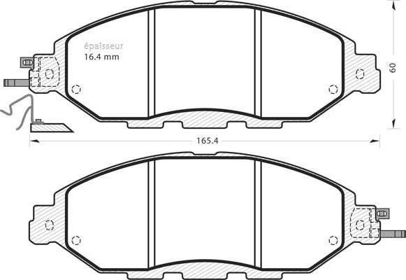 MGA 1368 - Гальмівні колодки, дискові гальма autocars.com.ua