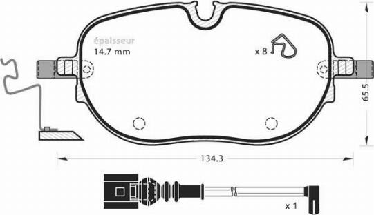 MGA 1379 - Тормозные колодки, дисковые, комплект autodnr.net