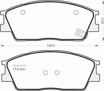 MGA 1388 - Гальмівні колодки, дискові гальма autocars.com.ua