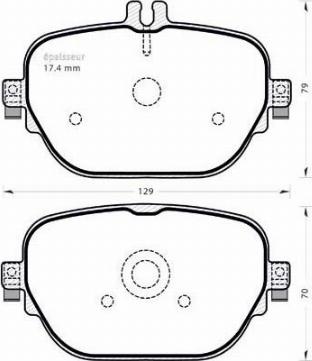 MGA 1406 - Гальмівні колодки, дискові гальма autocars.com.ua