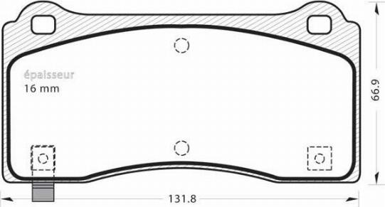 MGA 1411 - Гальмівні колодки, дискові гальма autocars.com.ua