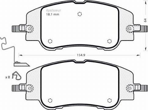 MGA 1423 - Гальмівні колодки, дискові гальма autocars.com.ua