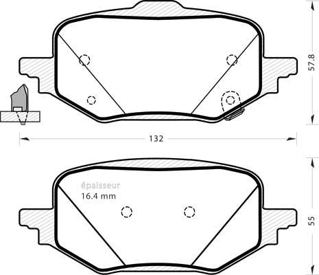 MGA 1456 - Гальмівні колодки, дискові гальма autocars.com.ua