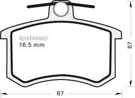 MGA 170 - Гальмівні колодки, дискові гальма autocars.com.ua