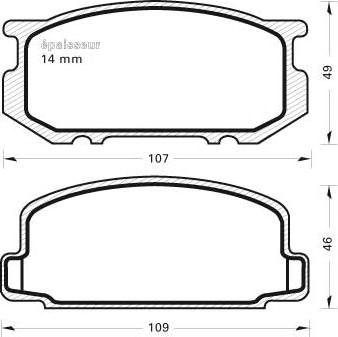 MGA 183 - Тормозные колодки, дисковые, комплект autodnr.net