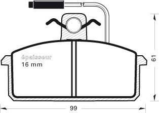 FTE 9001628 - Тормозные колодки, дисковые, комплект avtokuzovplus.com.ua