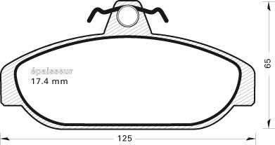 MGA 206 - Гальмівні колодки, дискові гальма autocars.com.ua