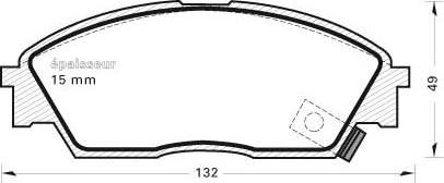 MGA 253 - Гальмівні колодки, дискові гальма autocars.com.ua