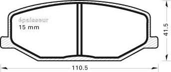 Suzuki 55T10-70A00 - Гальмівні колодки, дискові гальма autocars.com.ua