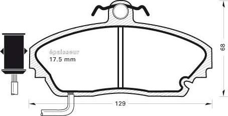MGA 275 - Гальмівні колодки, дискові гальма autocars.com.ua