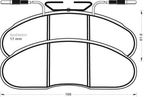 MGA 344 - Тормозные колодки, дисковые, комплект autodnr.net