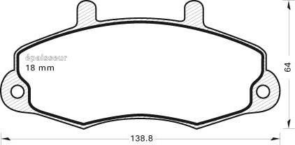 MGA 349 - Гальмівні колодки, дискові гальма autocars.com.ua