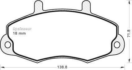 MGA 350 - Гальмівні колодки, дискові гальма autocars.com.ua