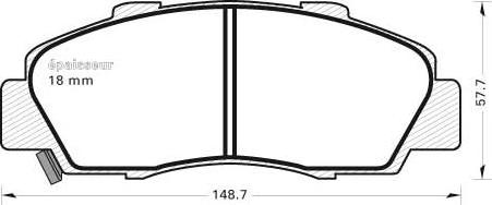 MGA 378 - Гальмівні колодки, дискові гальма autocars.com.ua