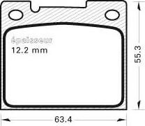 MGA 382 - Гальмівні колодки, дискові гальма autocars.com.ua