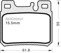 FTE 9005560 - Тормозные колодки, дисковые, комплект avtokuzovplus.com.ua