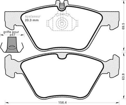 MGA 389 - Гальмівні колодки, дискові гальма autocars.com.ua