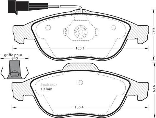 MGA 394 - Гальмівні колодки, дискові гальма autocars.com.ua