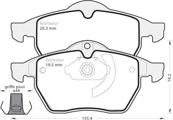 MGA 403 - Гальмівні колодки, дискові гальма autocars.com.ua