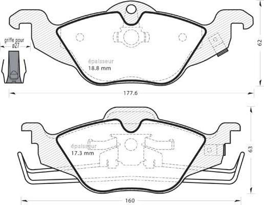 Valeo 597278 - Гальмівні колодки, дискові гальма autocars.com.ua