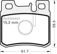 Beck/Arnley 085-1414 - Гальмівні колодки, дискові гальма autocars.com.ua