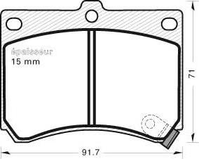 MGA 421 - Тормозные колодки, дисковые, комплект autodnr.net