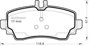 MGA 453 - Гальмівні колодки, дискові гальма autocars.com.ua